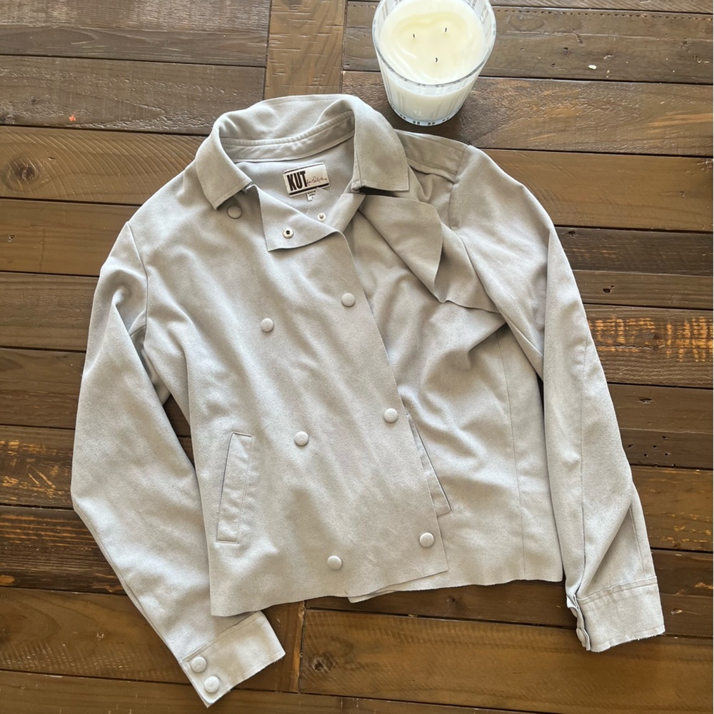 Kut from the Kloth Grey Suede Jacket